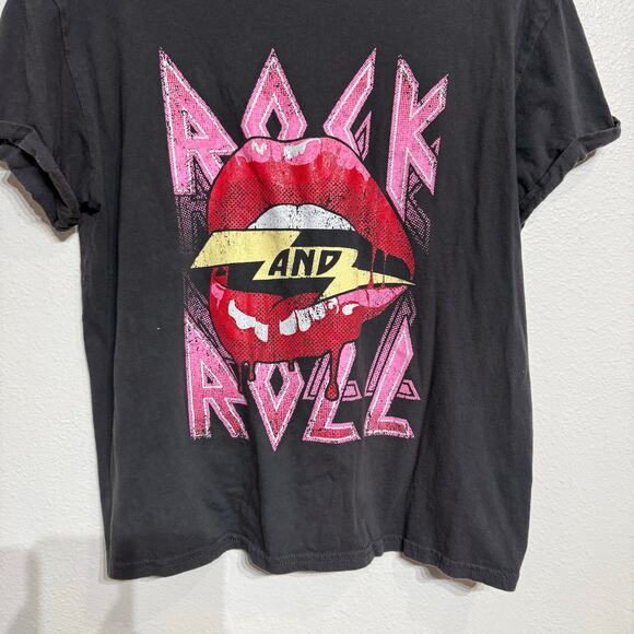 Refined Canvas Black Rock And Roll Tee Sz S - Picture 4 of 11